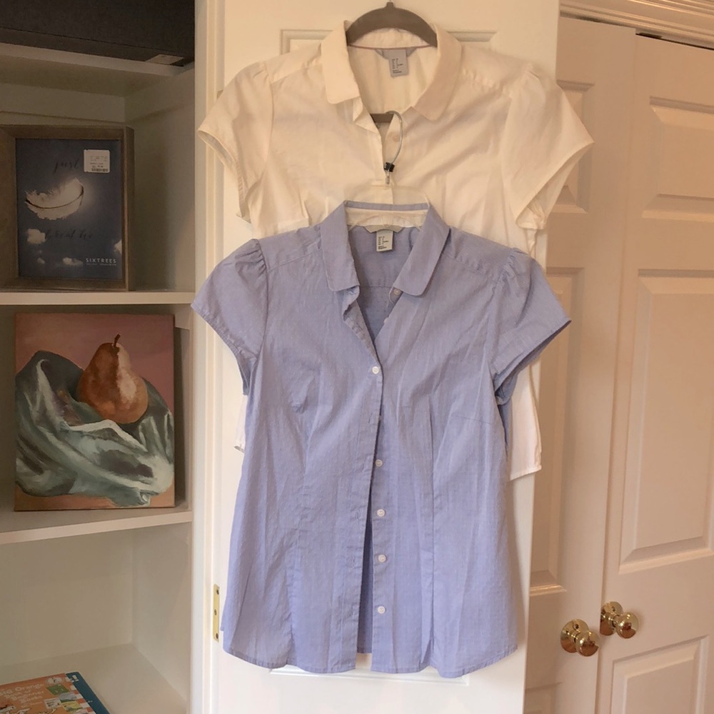 Two H&M identical style shirts. EUC.